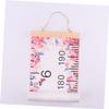 ibasenice Wooden and Canvas Growth Chart with Rose Pattern view 4