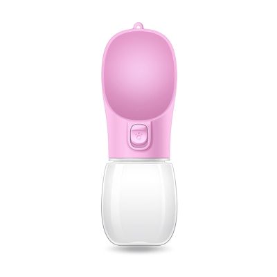 Portable Dog Water Bottle for Small to Medium Dogs (Pink, 350ml)