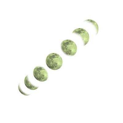 Glow-in-the-Dark Moon Wall Sticker with Moon Phases for Children's Rooms