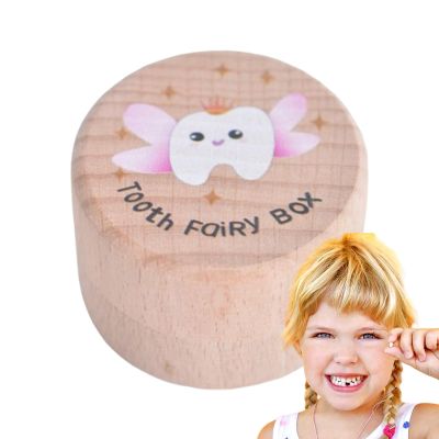 Baby Tooth Holder, Wooden Keepsake Box for Lost Teeth, Safe Tooth Storage for Children, First Tooth Keepsake for Boys and Girls