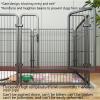 YPDOPORA Heavy-Duty Portable Pet Playpen, Dog Fence with Additional Fastening Hardware for Indoor Use, Black, 7XL view 3