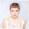 Bridal Rhinestone Headband with Red Stones view 2