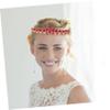 Bridal Rhinestone Headband with Red Stones view 3