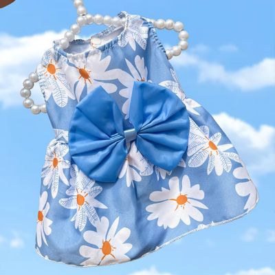 Nvzi - b Ses Puppy Dress, Princess Dress, Cat Dress and Dog Skirt for Little Girls (Blue, L)