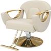 Black Hydraulic Swivel Salon Chair for Business or Home, Classic Hair Styling Chair (190 kg), White Color Option Included view 1
