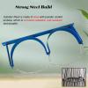 MZZKFC Oxygen Cylinder Holder, Blue Steel Wall Mount with Adjustable Safety Chain, 3-Bottle view 3