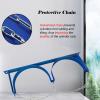 MZZKFC Oxygen Cylinder Holder, Blue Steel Wall Mount with Adjustable Safety Chain, 3-Bottle view 4