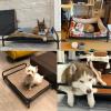 HOLGVE Elevated Iron Pet Bed, Brown, 34.6 x 25.1 in view 2