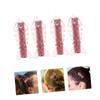 FRCOLOR Fishbone Hair Clips, Versatile Plastic and Metal Hair Accessories, Small Crocodile Clips, 4-Pack, Pink, for Thin Hair and Teen Girls view 4