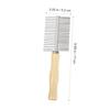 BESPORTBLE Stainless Steel Pet Hair Comb with Wooden Handle, Double-Sided view 2