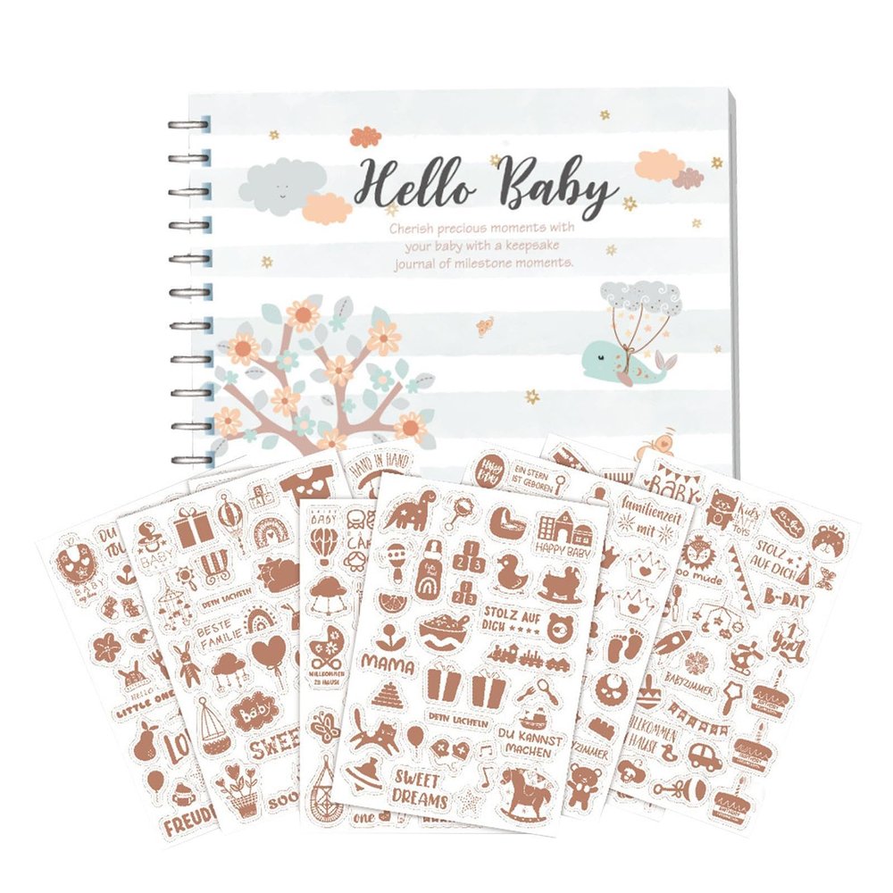 Baby Daily Journal Notebook Set for Recording Your Child's Growth