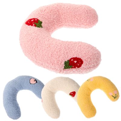 Happyyami 4-Piece U-Shaped Pet Neck Pillow, Soft Indoor Cat Sleeping Pillow for Small and Senior Pets
