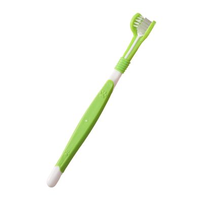 Cat Toothbrush | 3 Heads for Bad Breath Removal | Soft Bristles for Kittens