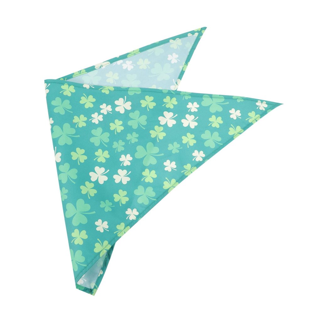BESPORTBLE Dog Bandana with Clover Pattern for St. Patrick's Day