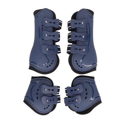 Vvikizy Horse Tendon Boots, Adjustable Open-Front Jumping Boots, 4-Piece Set, Large