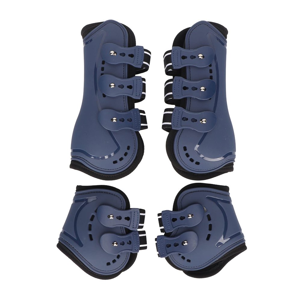 Vvikizy Horse Tendon Boots, Adjustable Open-Front Jumping Boots, 4-Piece Set, Large