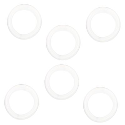 Silicone Scissor Finger Rings, White, Pack