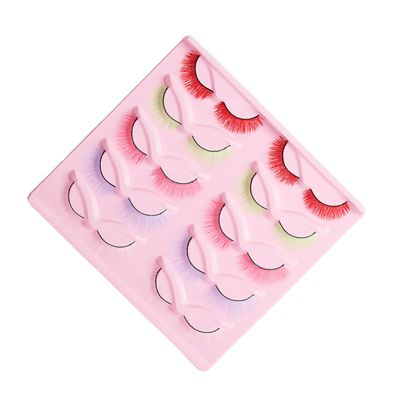 HAPINARY 10-Piece Set of Colored False Eyelashes for Women and Girls