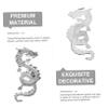 Healeved 10-Piece Nail Charms, Small Silver Dragon Alloy Decorations for DIY and Professional Nail Art view 2