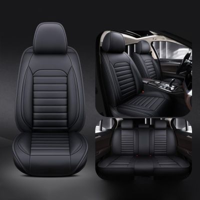 YRCTHEK Universal Full Set Car Seat Covers for Clio 2019–2024, Airbag-Compatible, Waterproof PU Leather, All-Season, 5-Seater, A
