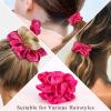 KICOSY Hot Pink Satin Scrunchies for Women and Girls, 12-Pack view 4