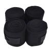 Beufee 4-Piece Horse Leg Bandages, Self-Adhesive Polo Wraps, 2.4 m, Black view 1