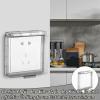 4-Pack Waterproof Switch Covers for Safe Outlet Protection, Self-Adhesive, Ultra-Thin, Black view 4