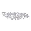 Bridal Hair Comb with Rhinestones and Crystal Glass in Silver view 1