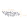 Bridal Hair Comb with Rhinestones and Crystal Glass in Silver view 2
