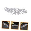 Bridal Hair Comb with Rhinestones and Crystal Glass in Silver view 4