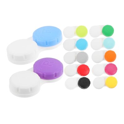 KOMBIUDA 12-Pack Small Plastic Contact Lens Cases