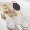 Bafnsiji Wooden Foot Scrub Brush and Foot File Set view 2