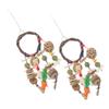 Supvox Hanging Rabbit Chew Toy, 2-Piece Wooden Set view 1