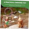Supvox Hanging Rabbit Chew Toy, 2-Piece Wooden Set view 3