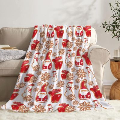 Kevcer Santa Claus Baby Blanket, Super Soft Fleece Throw, XS, 30 x 40 in