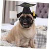 BESTonZON 2-Pack Pet Graduation Caps in Black view 3