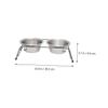 Supvox Double Dog Bowl with Iron Holder view 2