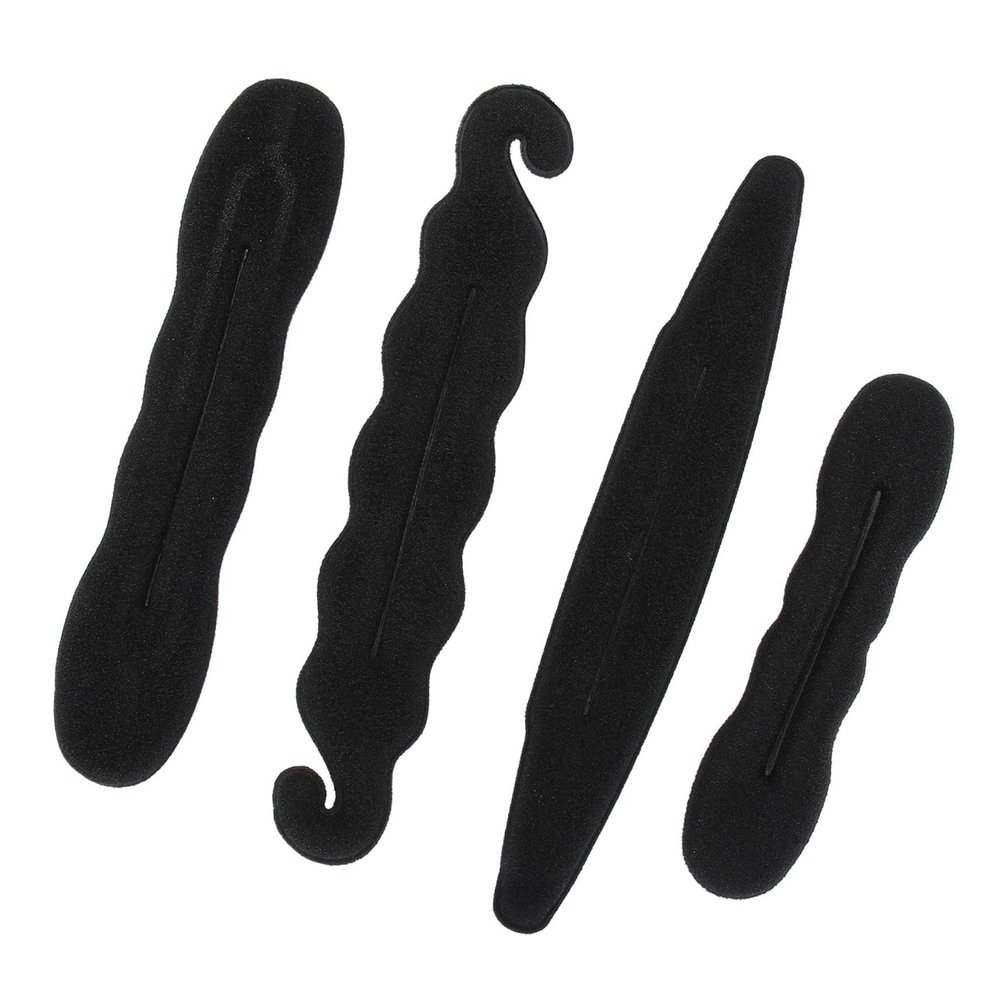 AUTSUPPL 4-Piece Hair Bun Sponge Donut Maker, Small and Large, Hair Styling Tool for Ponytails, Non-Toxic, for Ballet and Everyday Use