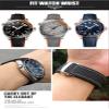 QTYQWC 21/22 mm Rubber Nylon Watch Band, 19/20 mm for Omega Planet Ocean Seamaster 300 view 4