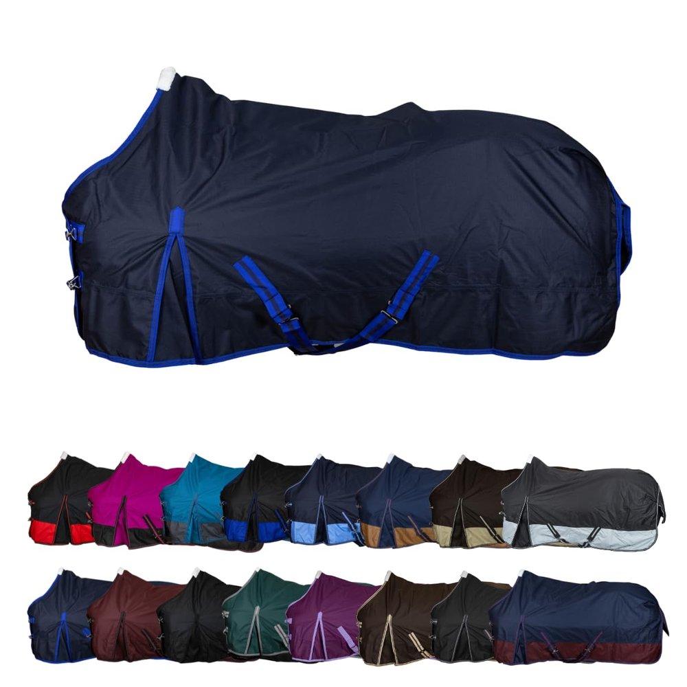 RL24 - 600D Basicline Turnout Blanket with Polar Fleece Lining, Navy, 85 cm