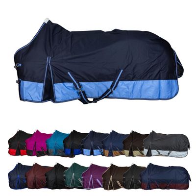 RL24 Basicline 600D Turnout Blanket with Polar Fleece Lining, Blue/Baby Blue, 85 cm