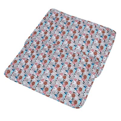 FANSU 2-Pack Reusable Puppy Pee Pads, Cartoon Print, 70 x 90 cm, Brown