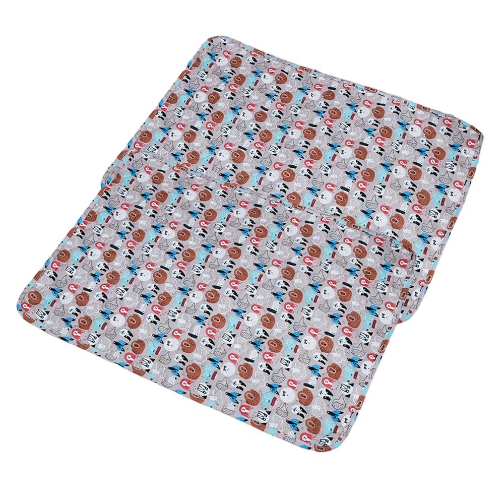 FANSU 2-Pack Reusable Puppy Pee Pads, Cartoon Print, 70 x 90 cm, Brown