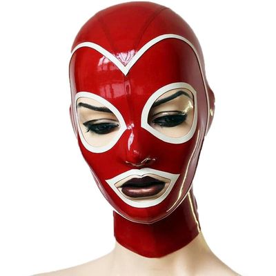 YZPNBW Handmade BDSM Latex Full-Face Mask with Zipper