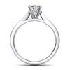 QTYQWC Women's Sterling Silver Engagement Ring, 1 Carat, Classic 4-Prong Simulated Round-Cut Diamond with Graduated Side Stones view 2