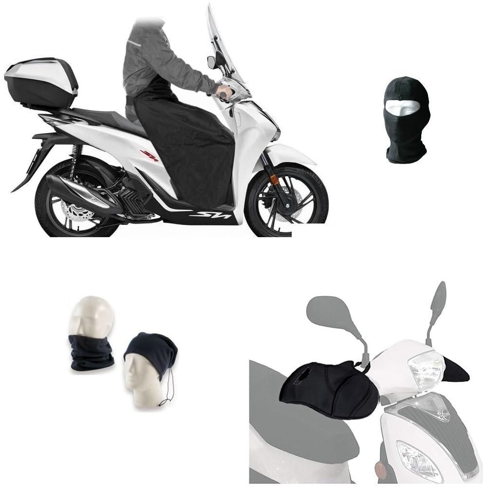 Garelli Panther 150-Compatible Leg Cover, Padded Thermal Blanket and Neoprene Hand Guards
