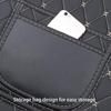WENYINGLIHAI 2-Piece Backrest Protectors for Audi Q5 2017–2023, PU Leather Rear Seat Protector, Anti-Kick Mat Organizer, D/Black Red view 3