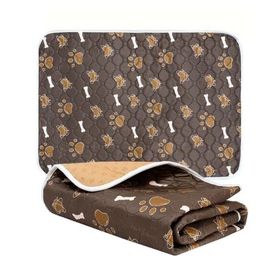 FANSU Reusable Puppy Training Pads, 2-Pack, 45 x 60 cm, Dark Brown