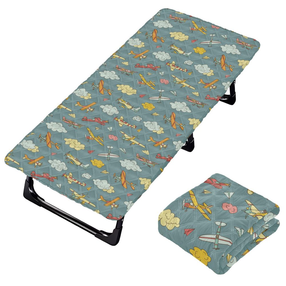Colorful Retro Bed Sheet for Toddlers, Travel Cots and Cribs, Waterproof, 127 x 63 cm (Bed Not Included)