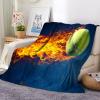 Generic Cozy Blanket 180 x 220 cm, Flame Tennis Sherpa Blanket for Couch, Sofa, Bed and Travel view 3